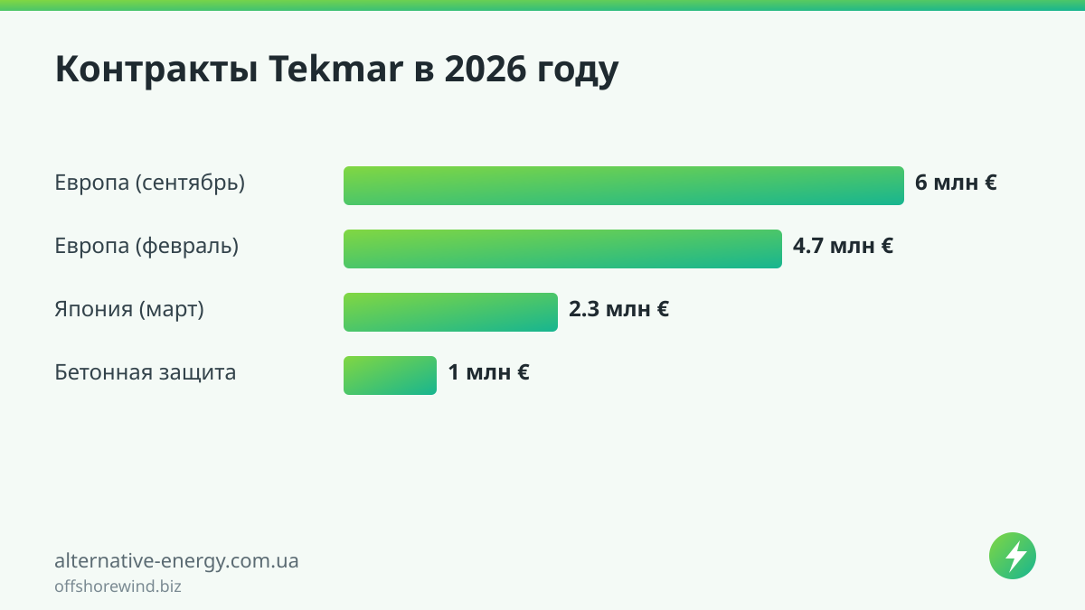 Контракты Tekmar в 2026 году — offshorewind.biz