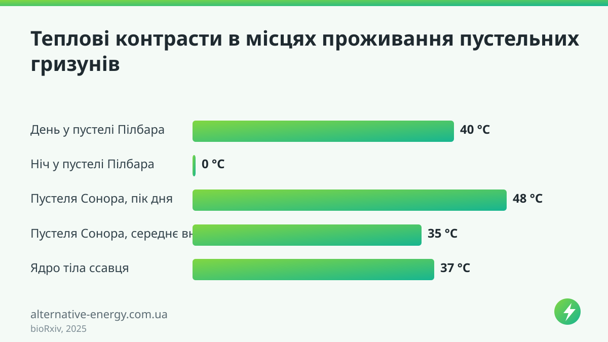 Теплові контрасти в місцях проживання пустельних гризунів — bioRxiv, 2025
