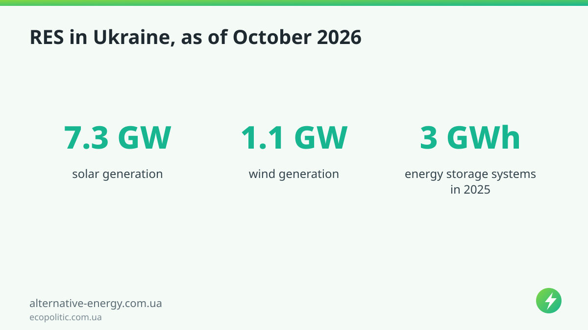 Renewable Energy Law: New Solar Permit Timelines in Ukraine RES in Ukraine, as of October 2026 — ecopolitic.com.ua