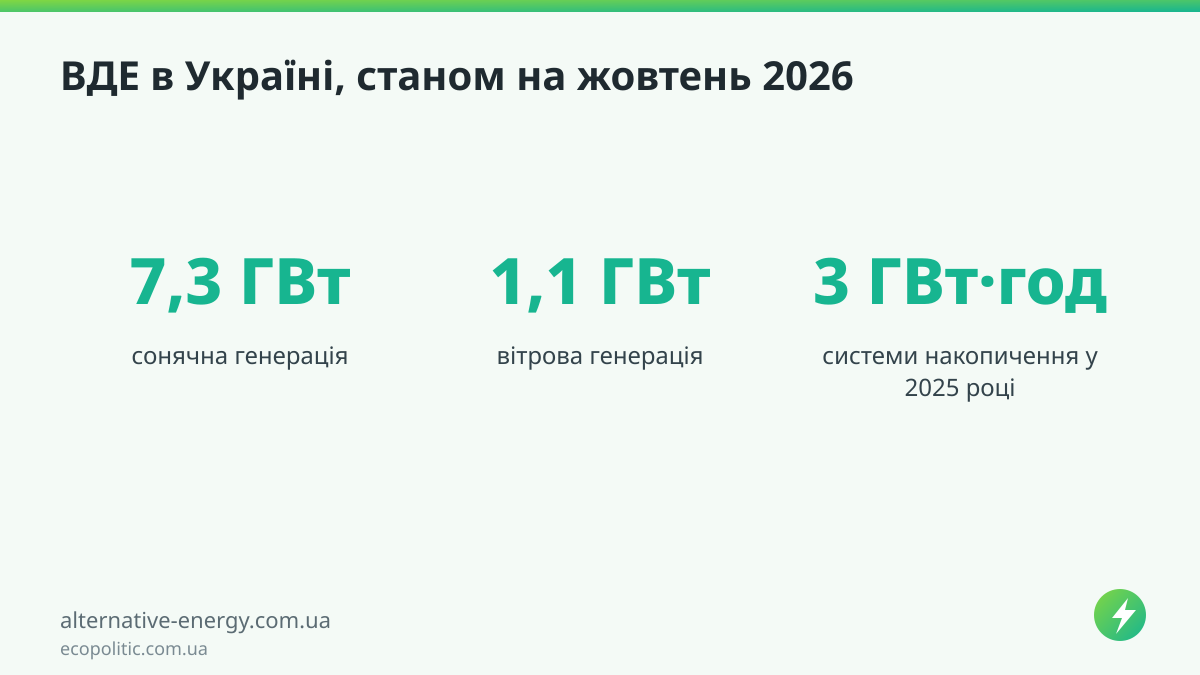 ВДЕ в Україні, станом на жовтень 2026 — ecopolitic.com.ua