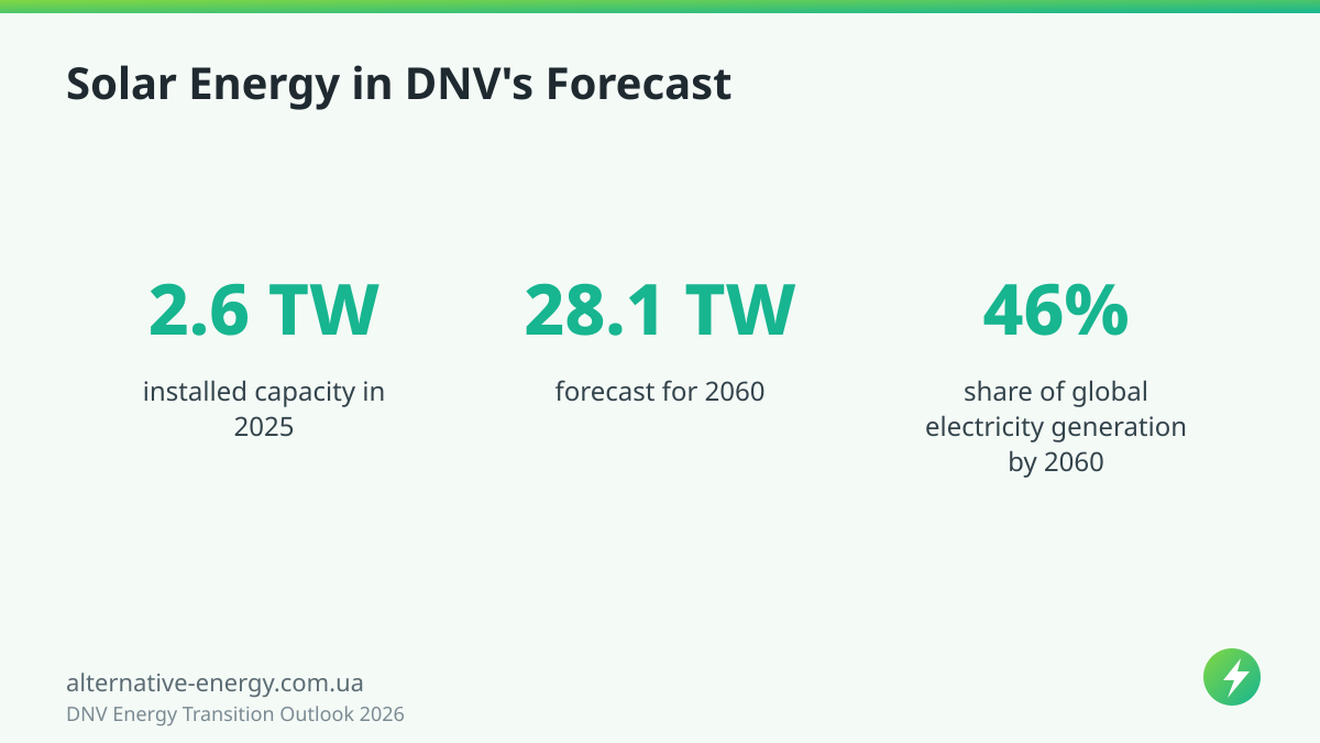 Solar Energy in DNV's Forecast — DNV Energy Transition Outlook 2026