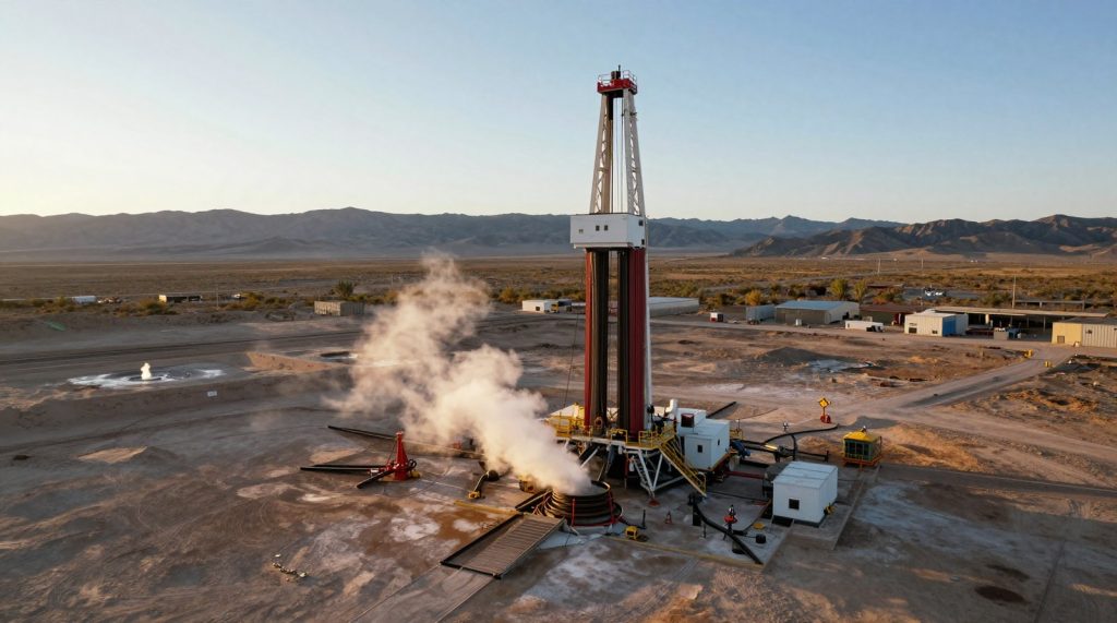 Geothermal drilling rig and power plant in the United States, U.S. geothermal energy
