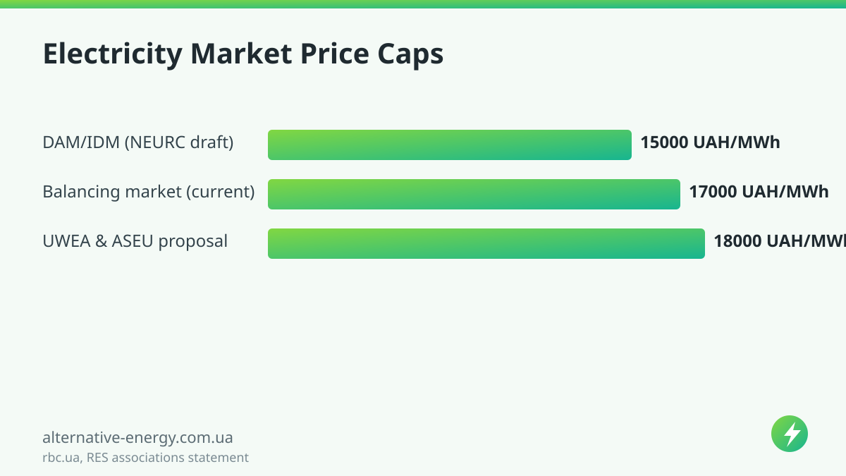 Electricity Market Price Caps — rbc.ua, RES associations statement