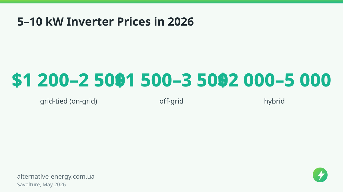 5–10 kW Inverter Prices in 2026 — Savolture, May 2026