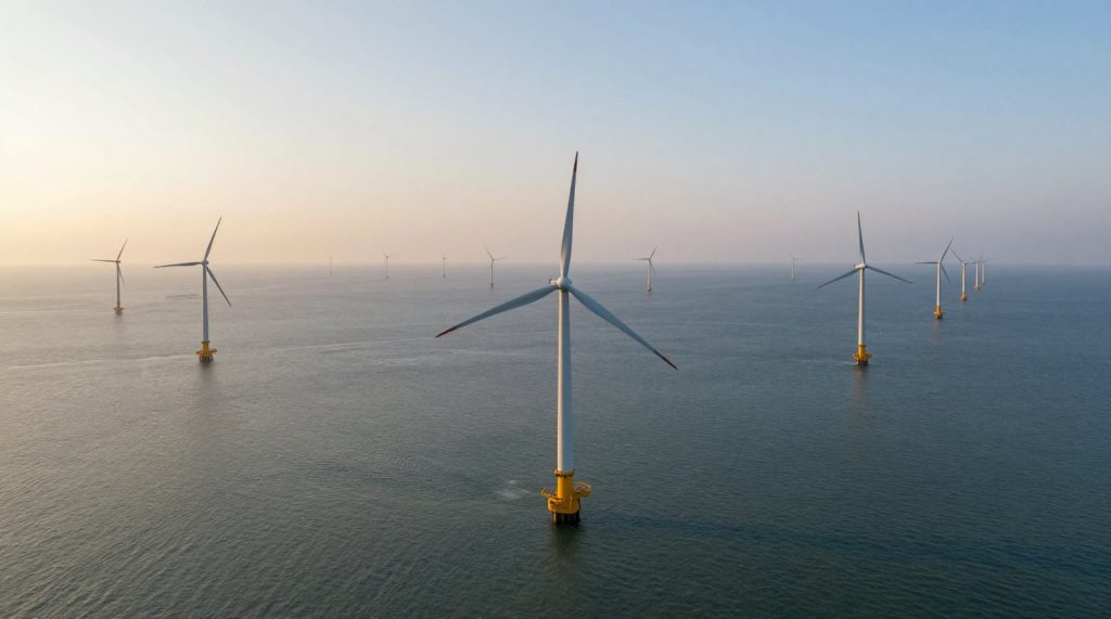 Hai Long offshore wind farm with Siemens Gamesa turbines in the Taiwan Strait