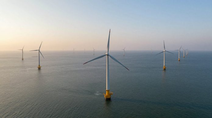 Hai Long offshore wind farm with Siemens Gamesa turbines in the Taiwan Strait