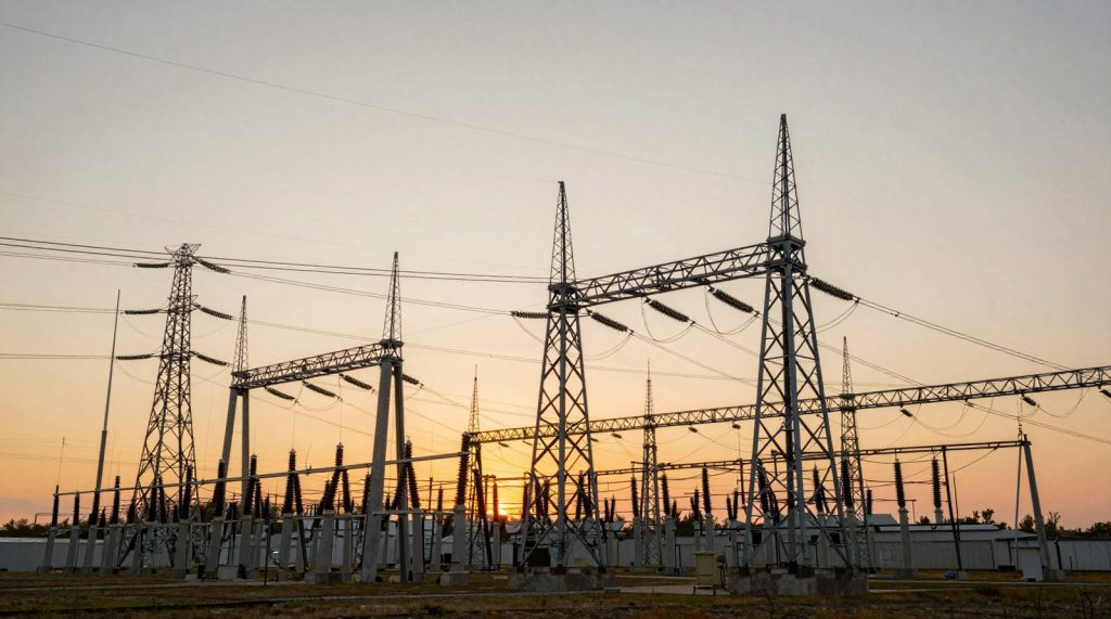 High-voltage substation and transmission lines as infrastructure for tertiary regulation of Ukraine's power system