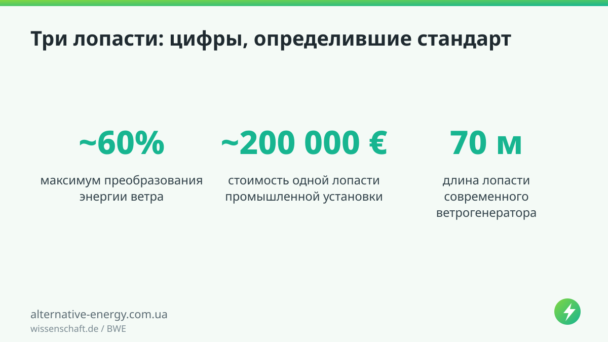 Три лопасти: цифры, определившие стандарт — wissenschaft.de / BWE