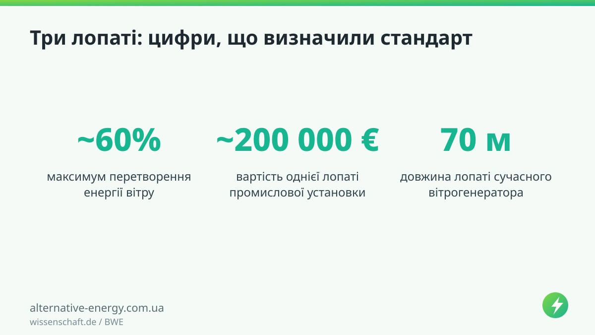 Три лопаті: цифри, що визначили стандарт — wissenschaft.de / BWE