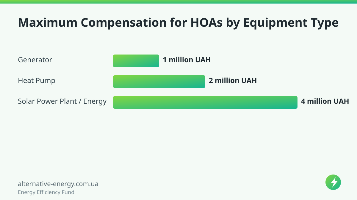 Maximum Compensation for HOAs by Equipment Type — Energy Efficiency Fund